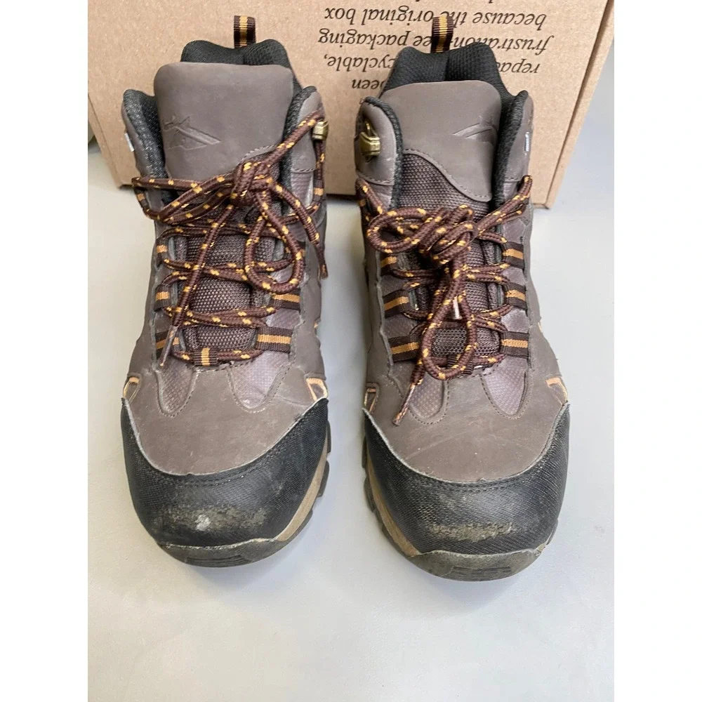 Deer Stags Drew Mens Hiking Boots Brown Waterproof Mid Top Size 5M